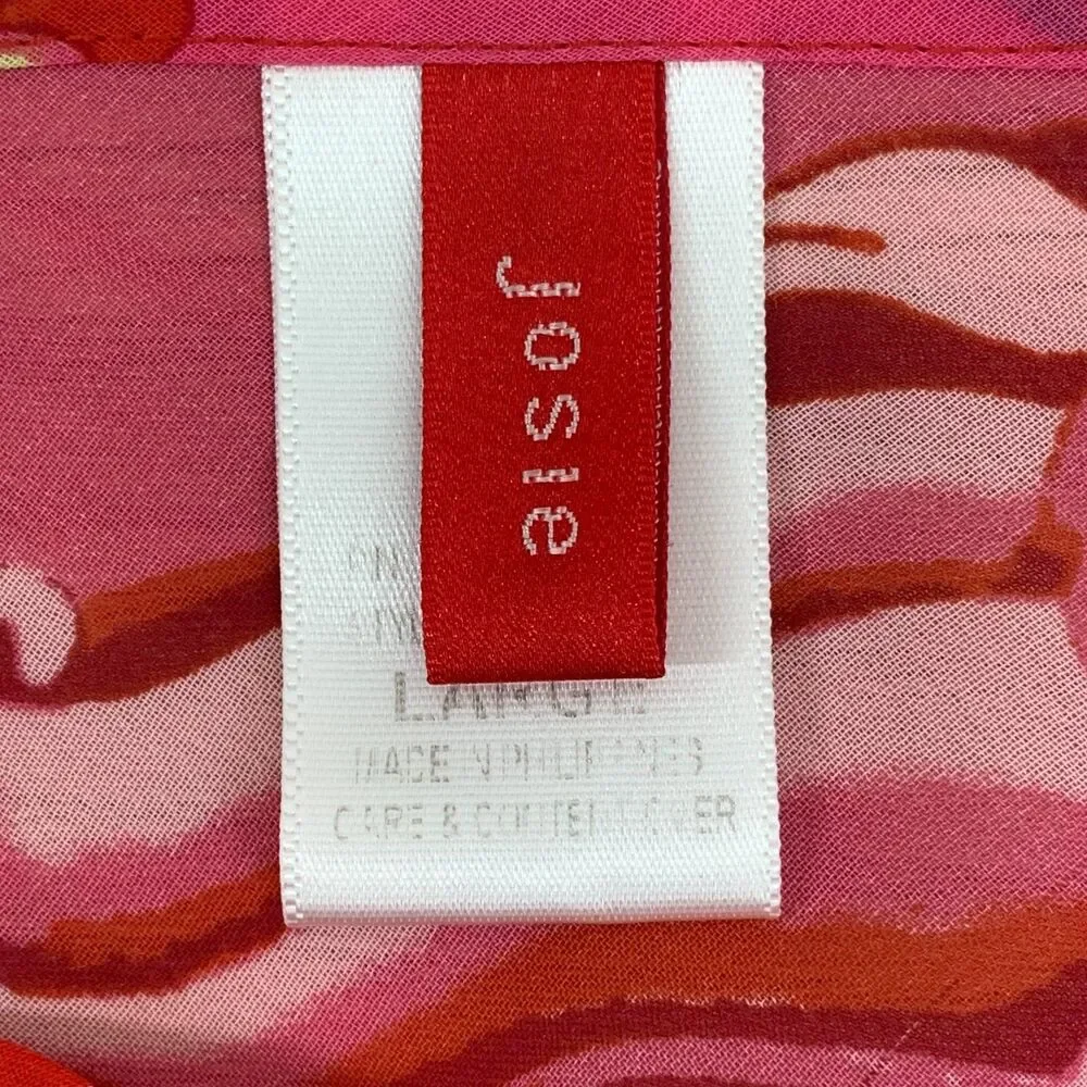 Y2k Josie Natori Floral Lace Babydoll Sheer Slip Top Size L Dainty Artsy Sexy - Picture 6 of 9